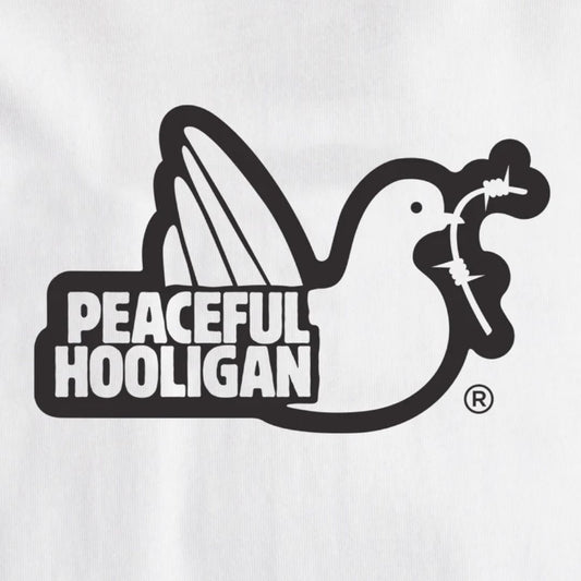 Peaceful Hooligan White Outline T-Shirt image 1
