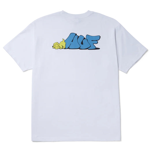 HUF White Dog Sense S/S T-Shirt image 1