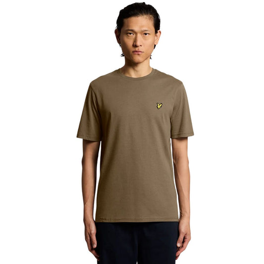 Lyle & Scott Khaki Ash Cotton Crew Neck T-Shirt image 1