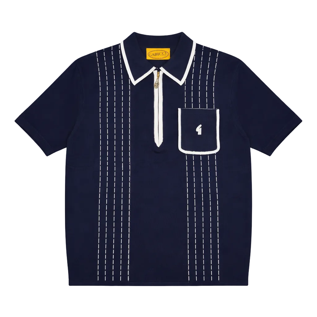 Gabicci Vintage Darron Navy Polo Shirt image 0