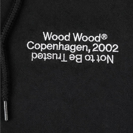 Wood Wood WW Ian Black Zipper Hoodie