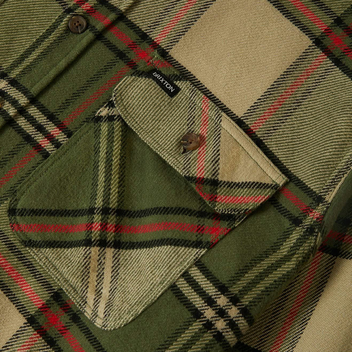 Brixton Wild Green/Elm/Adrenaline Rush Bowery L/S Flannel Shirt image 2