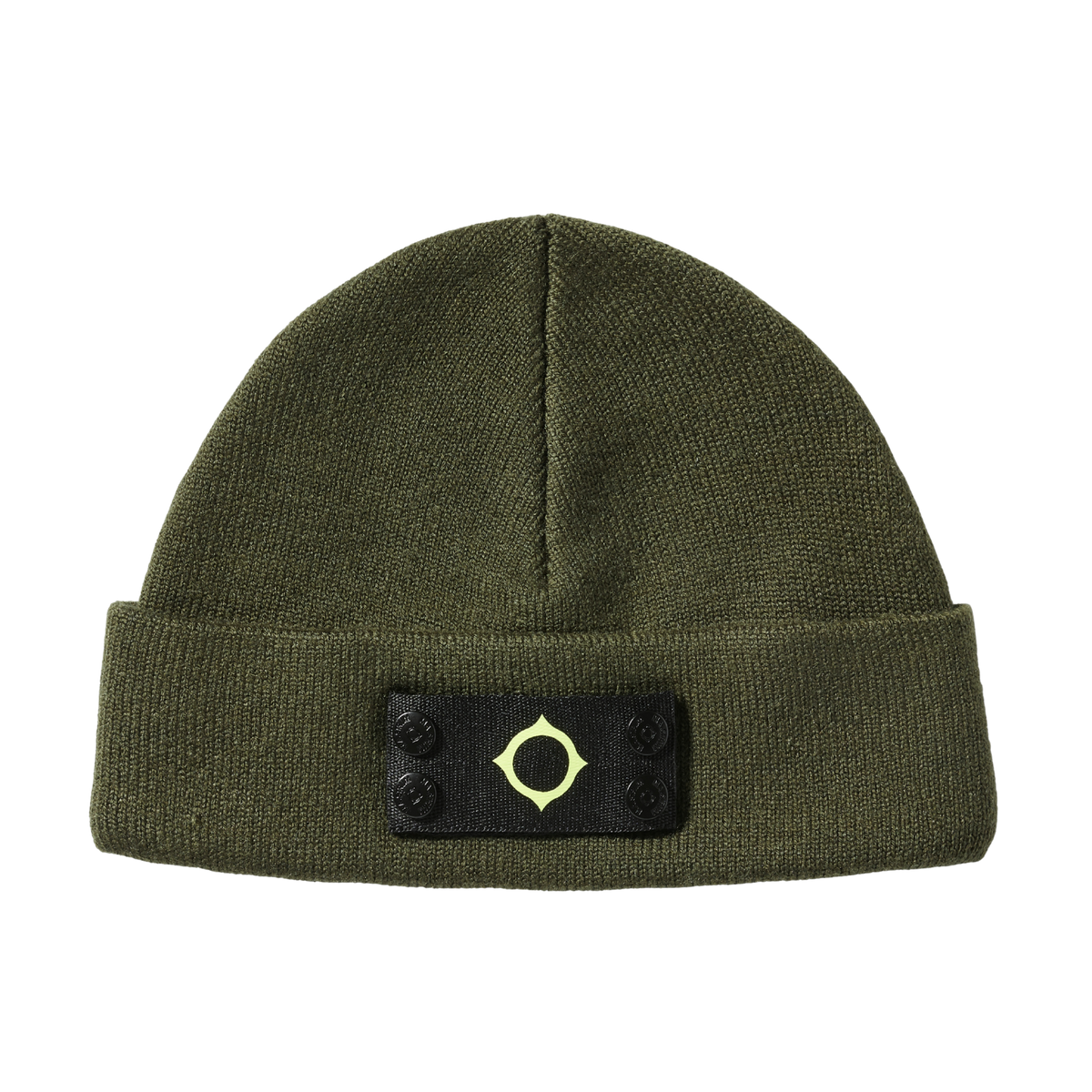 Ma.Strum Badge Bronze Green Beanie