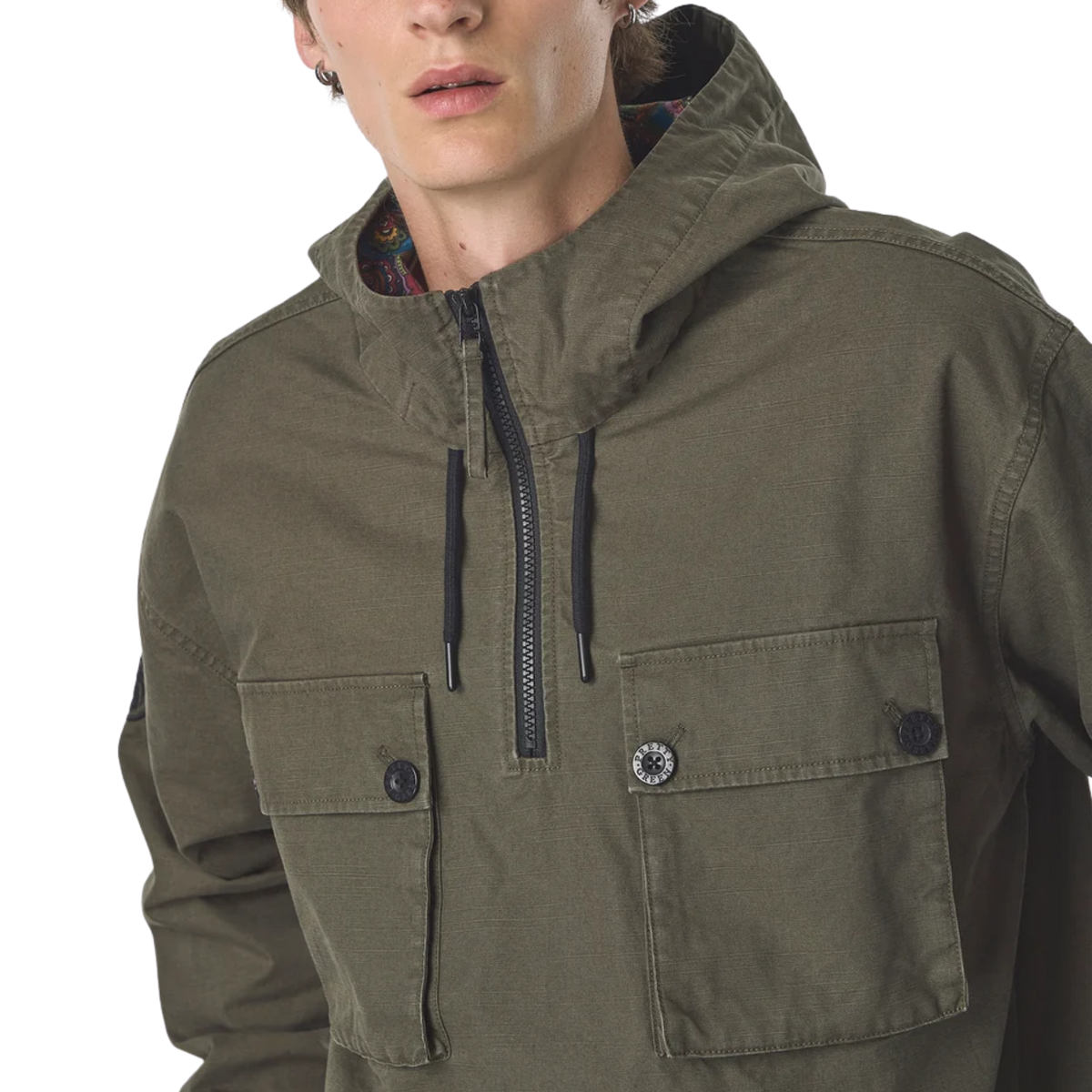 Pretty Green Hatton Smock Khaki Jacket