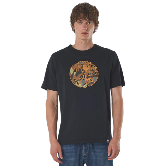 Pretty Green Rave Camo Logo Black T-Shirt
