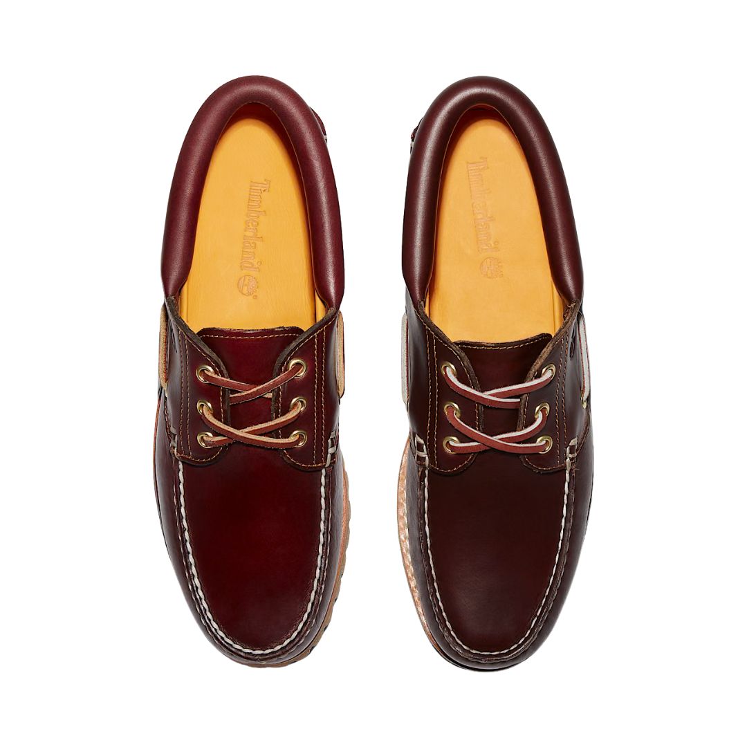 Timberland Authentic 3-Eye Lug Handsewn Burgundy Boat Shoe