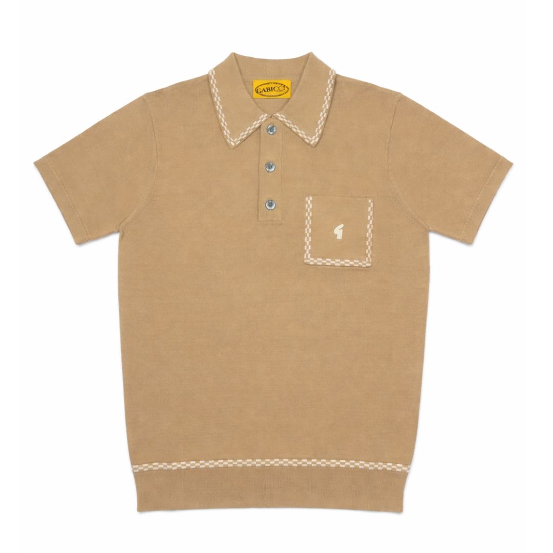 Gabicci Vintage Alexander Sandstone Polo Shirt