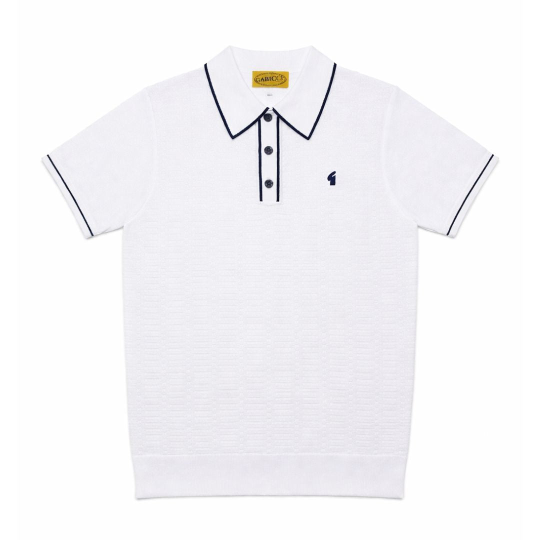 Gabicci Vintage Ronnie White Polo Shirt
