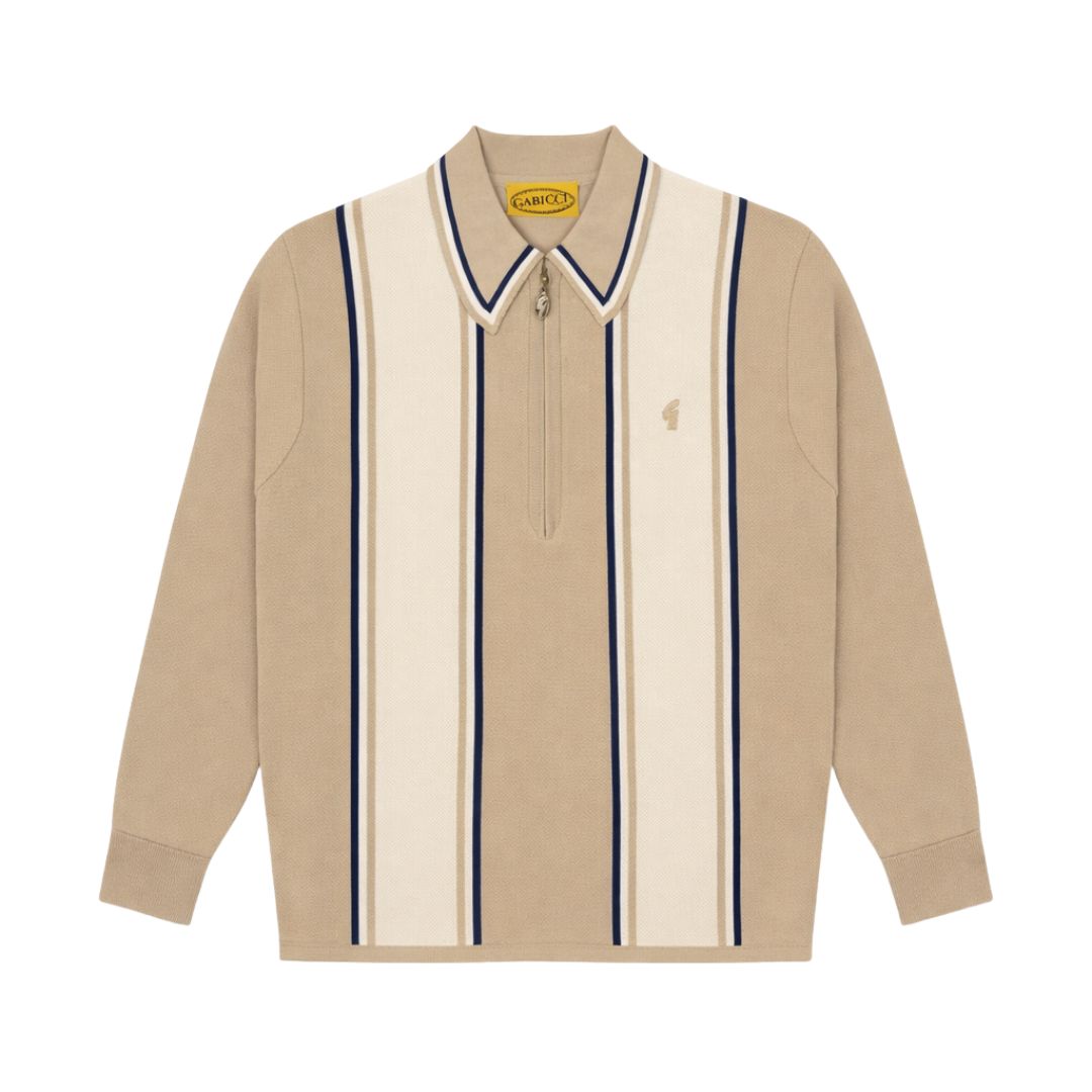Gabicci Vintage Xander Sandstone Polo Shirt