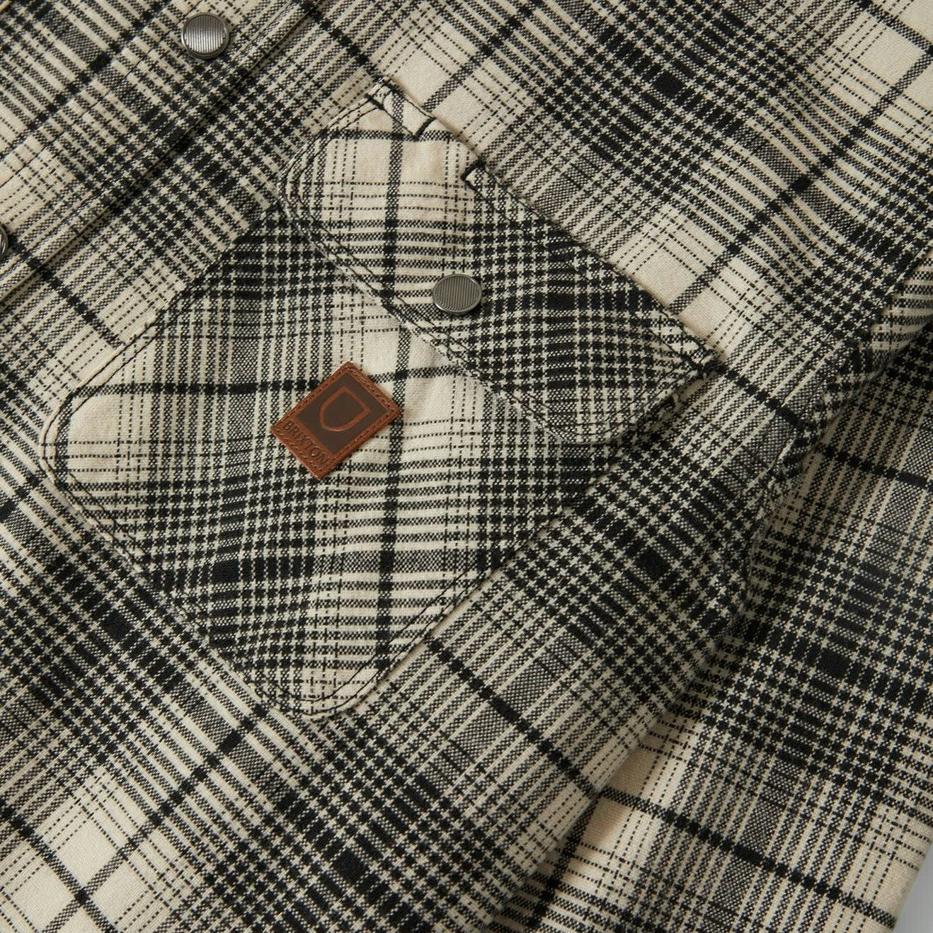 Brixton Builders Off White/Black Bowery Flannel Shirt image 2