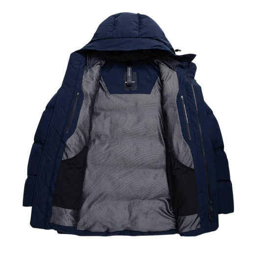 Krakatau Navy Cassini Quilted Parka Jacket