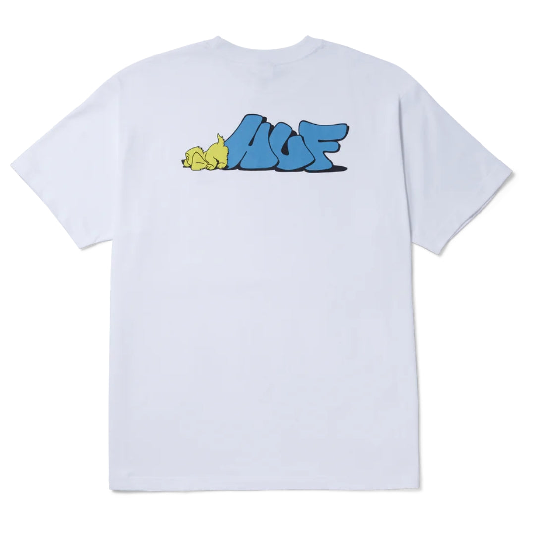 HUF White Dog Sense S/S T-Shirt image 1