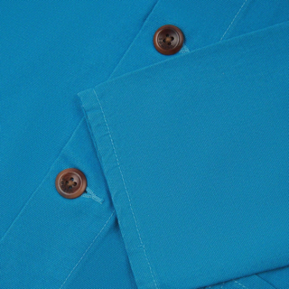 Uskees #3001 buttoned overshirt Bright Blue image 3