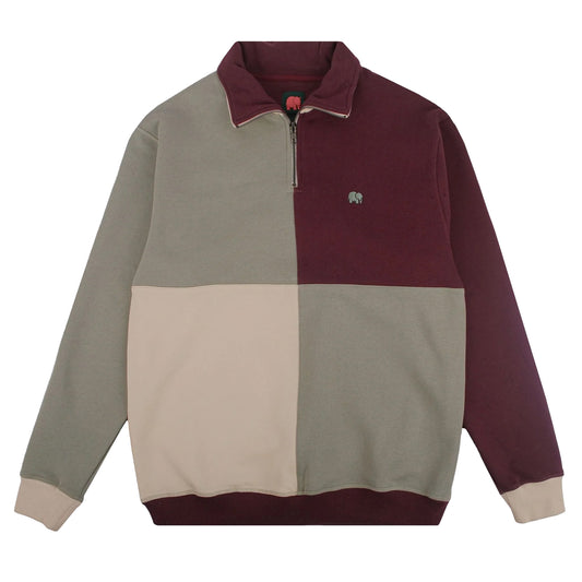 Trendsplant Iron Veil Quarter Zip Colour Block Sweatshirt image 0