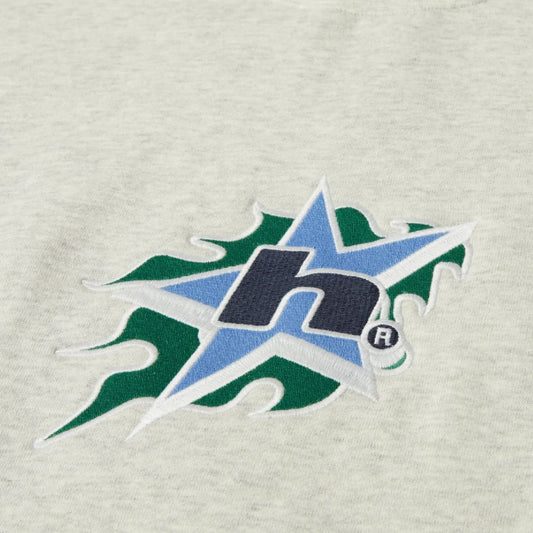 HUF Ash Grey H Bit Crewneck Sweatshirt image 1