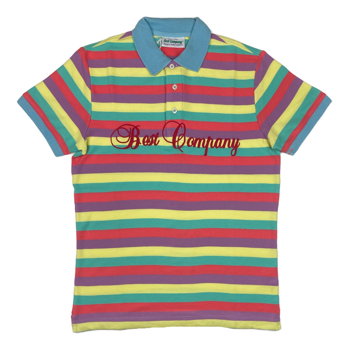 Best Company Vintage multi striped Cotton Polo Shirt image 0