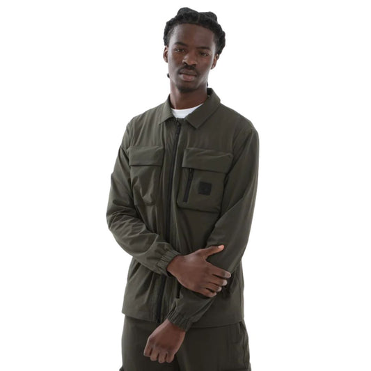 Peaceful Hooligan Dark Khaki Hawthorn Overshirt image 0