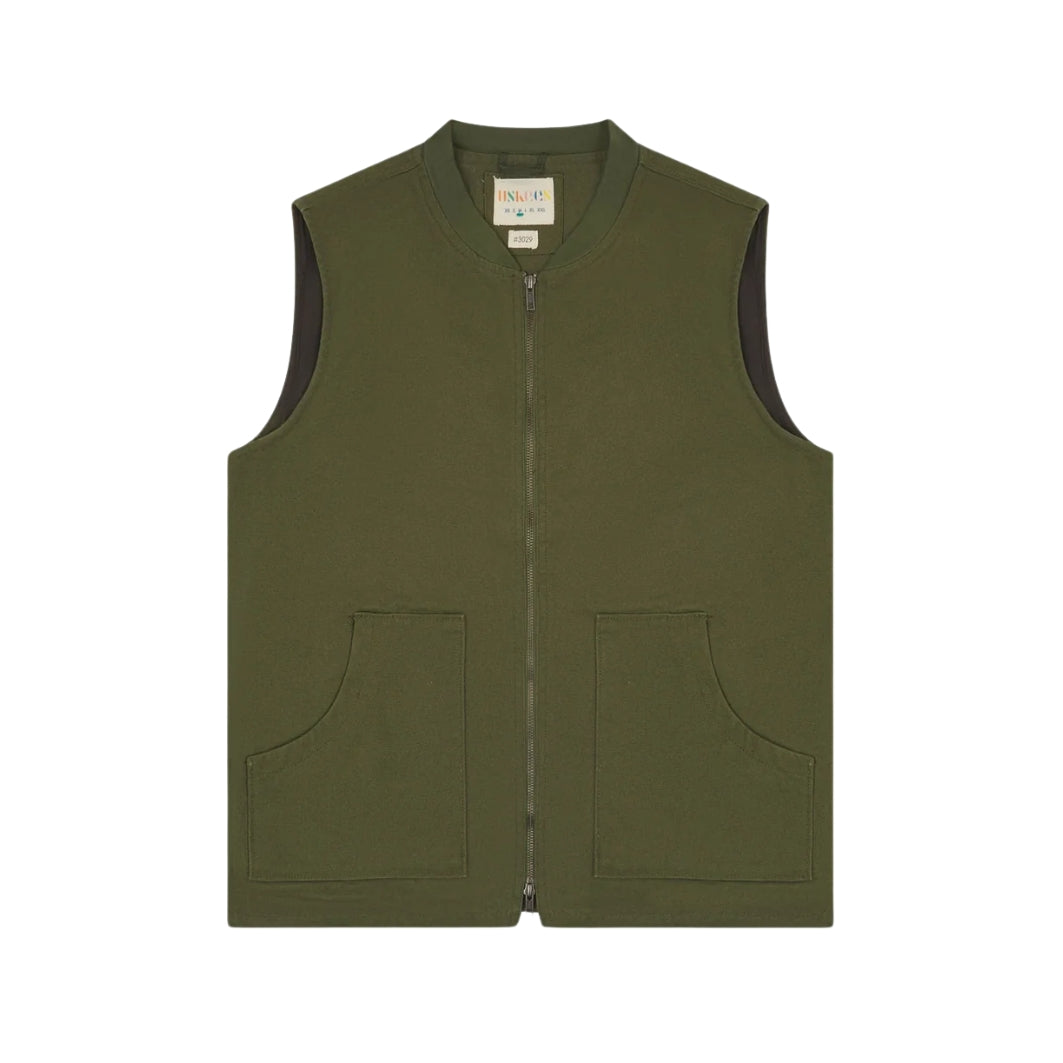 Uskees #3029 Coriander Canvas Vest with Patch Pockets
