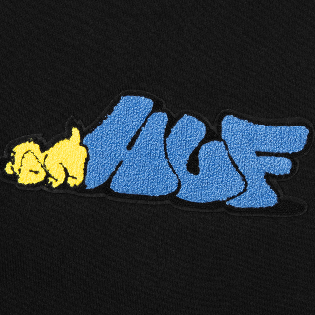 HUF Dog Sense Black Crewneck Sweatshirt image 2