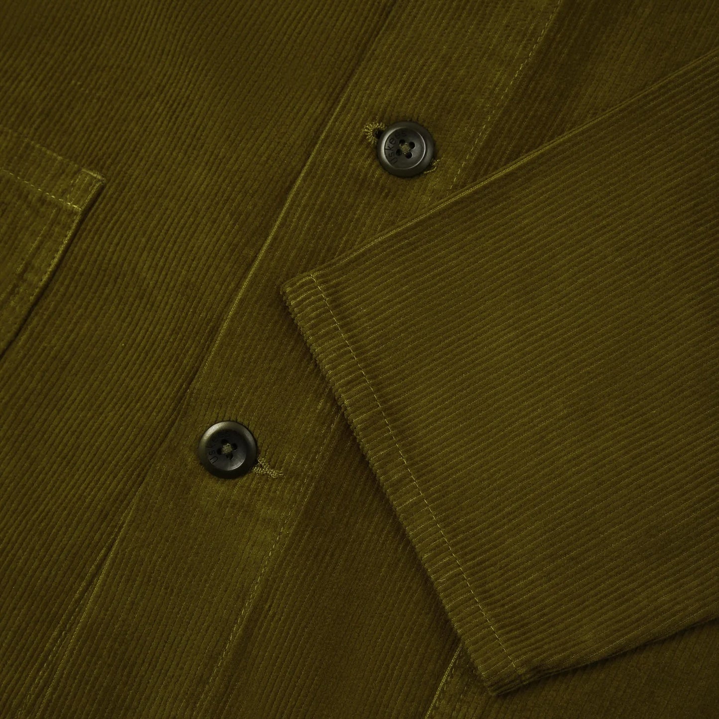 Uskees Woodland Green #3001 Cord Buttoned Overshirt image 2