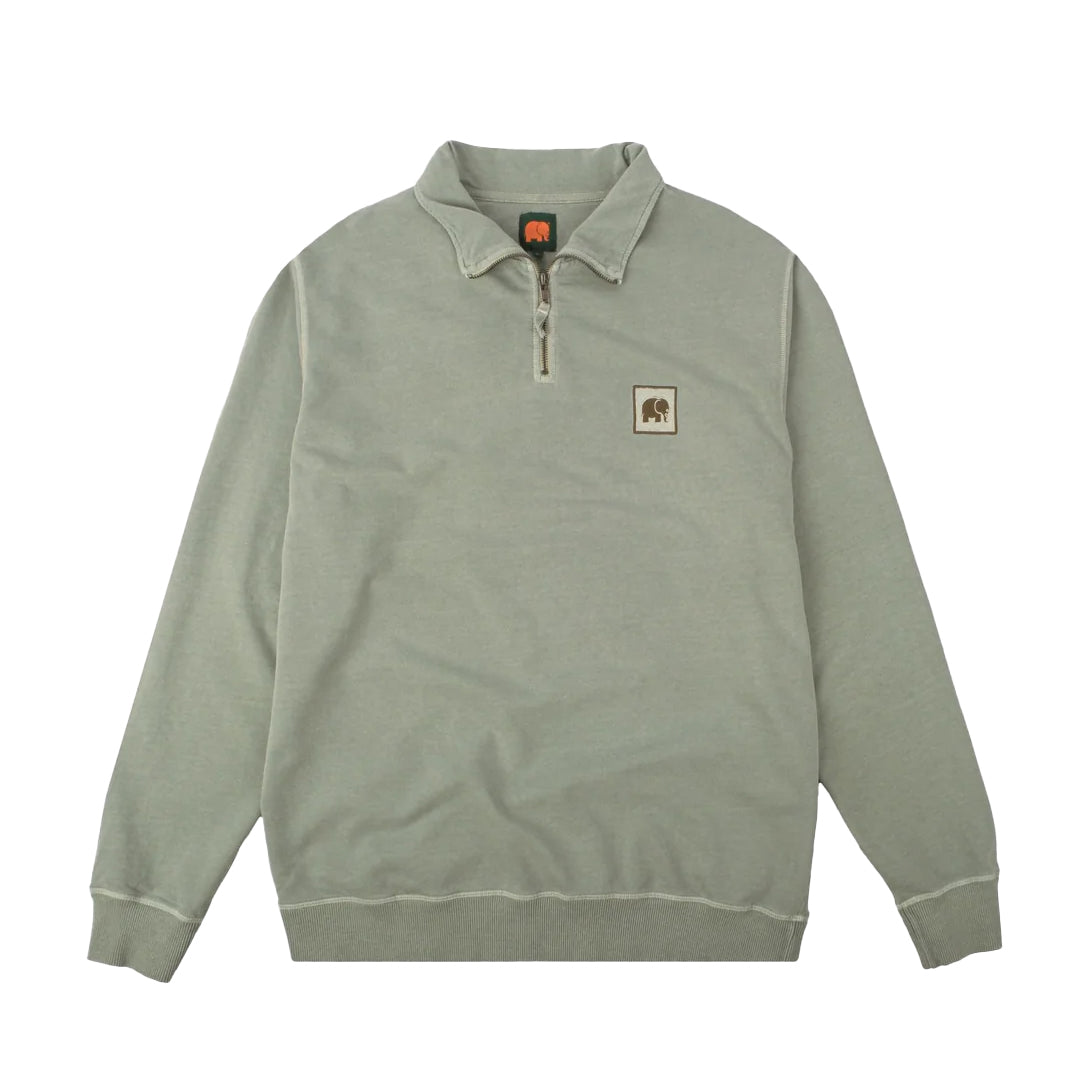 Quarter Zip Silver Sweatshirt
