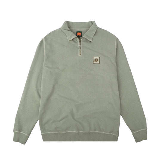 Trendsplant Quarter Zip Silver Green Sweatshirt image 0