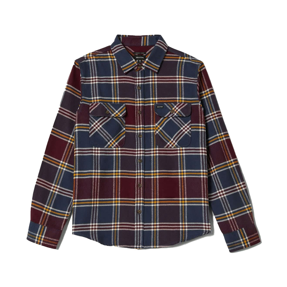 Bowery Mood Indigo Port Saffron L S Flannel Shirt