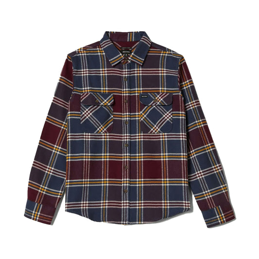 Brixton Mood Indigo/Port/Saffron Bowery L/S Flannel Shirt image 0