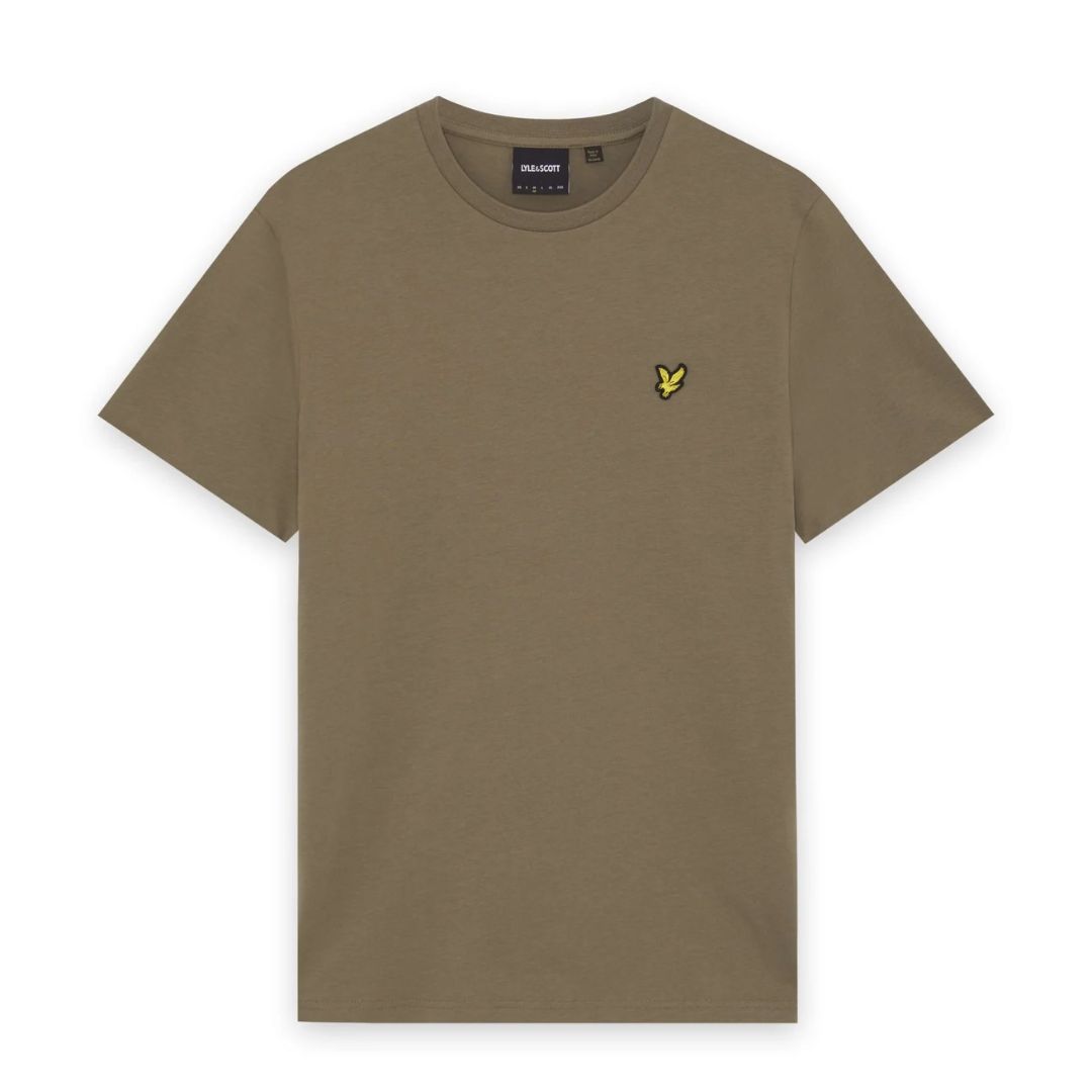 Lyle & Scott Khaki Ash Cotton Crew Neck T-Shirt image 0