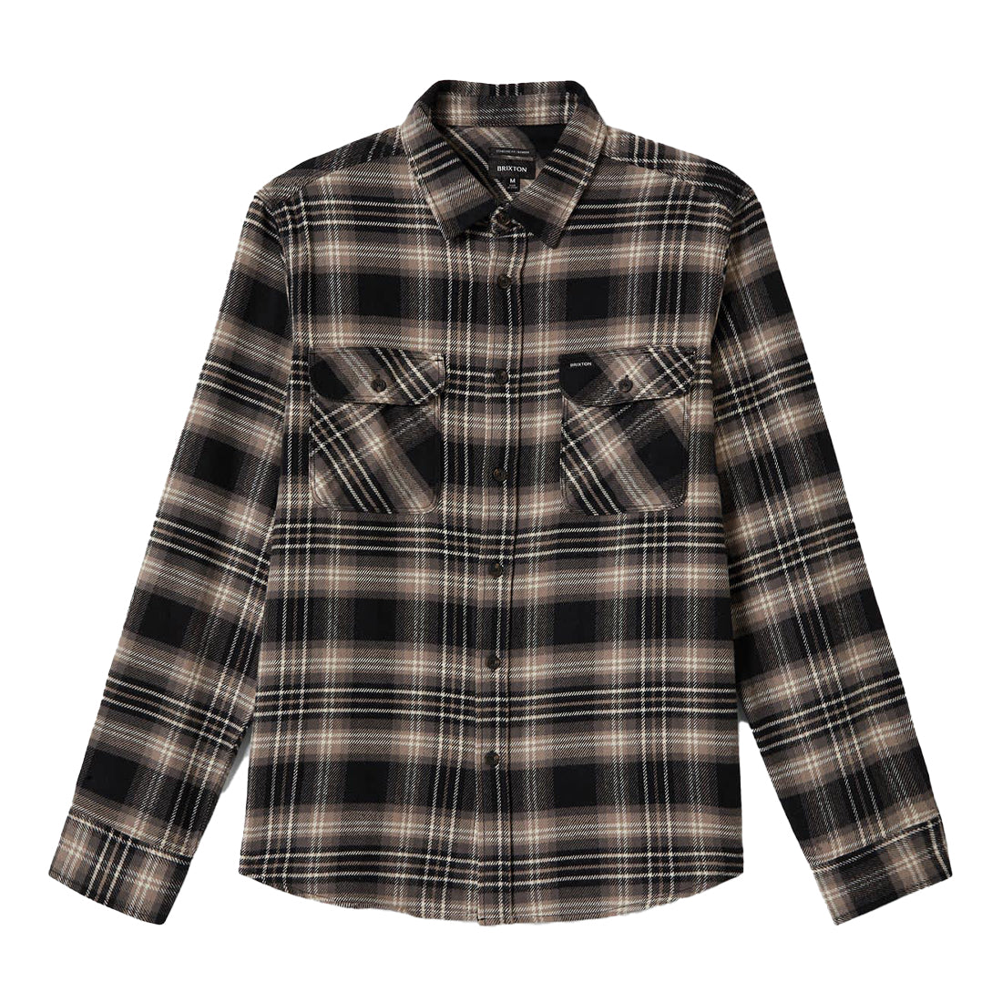Bowery Black Charcoal Beige Flannel Shirt