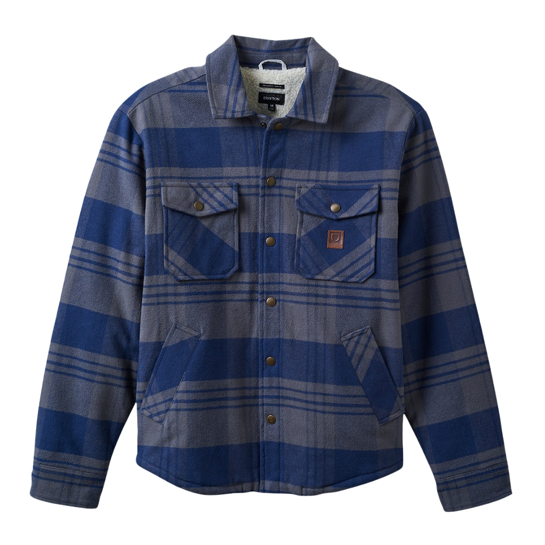 Plaid Durham Washed Navy Beige Lined Jacket
