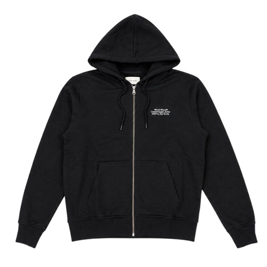 Wood Wood WW Ian Black Zipper Hoodie