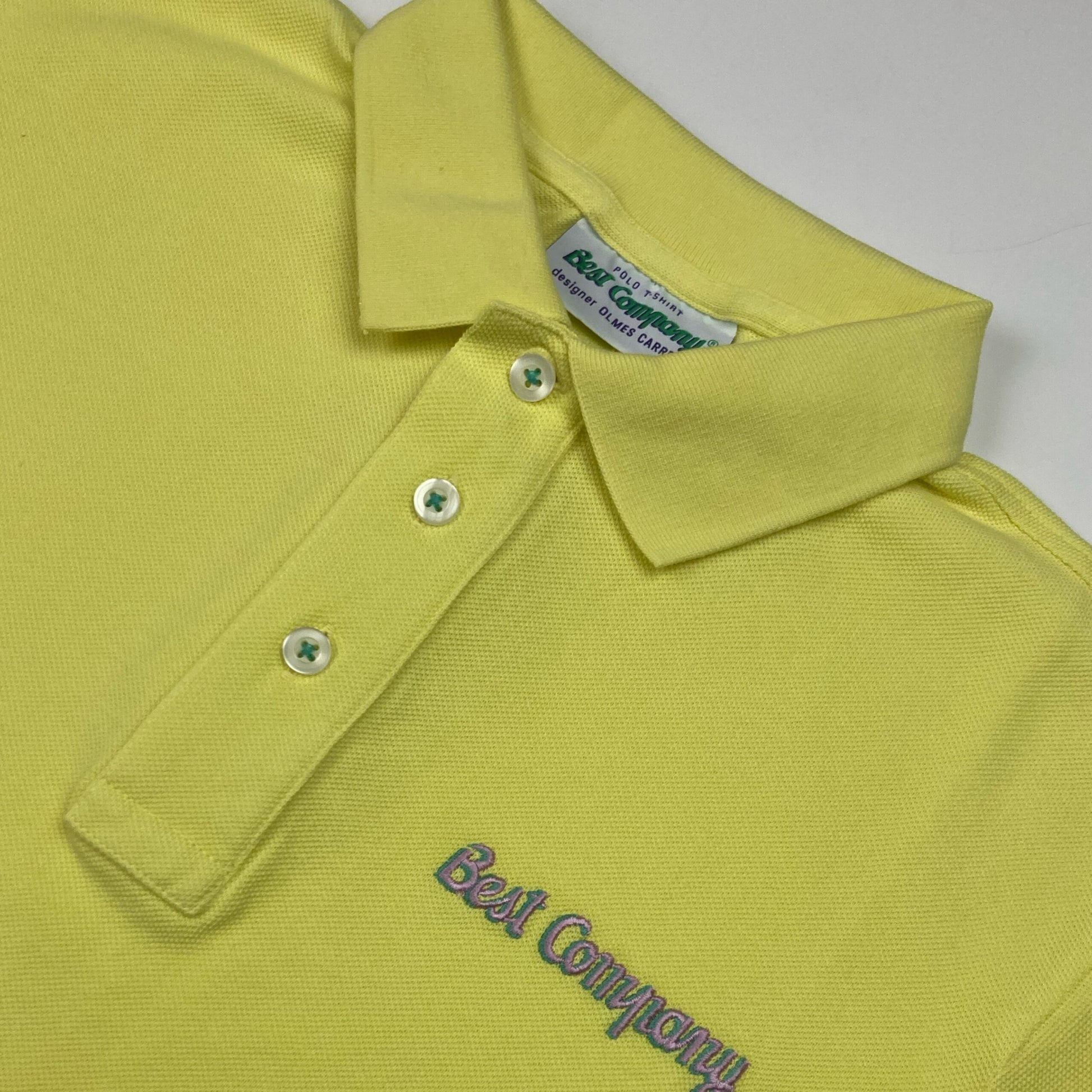 Best Company Vintage Yellow Cotton Polo Shirt image 2