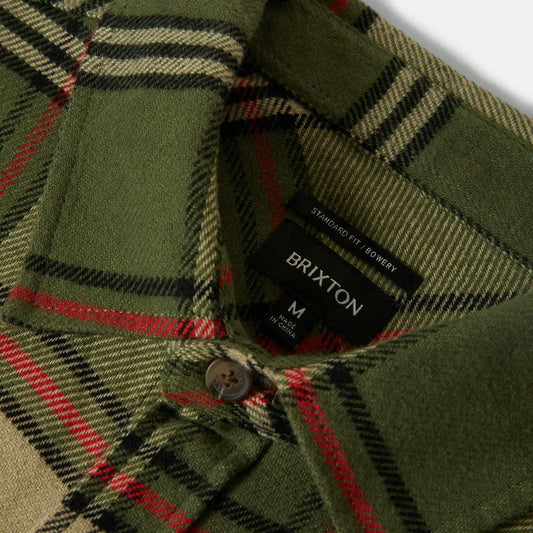 Brixton Wild Green/Elm/Adrenaline Rush Bowery L/S Flannel Shirt image 1