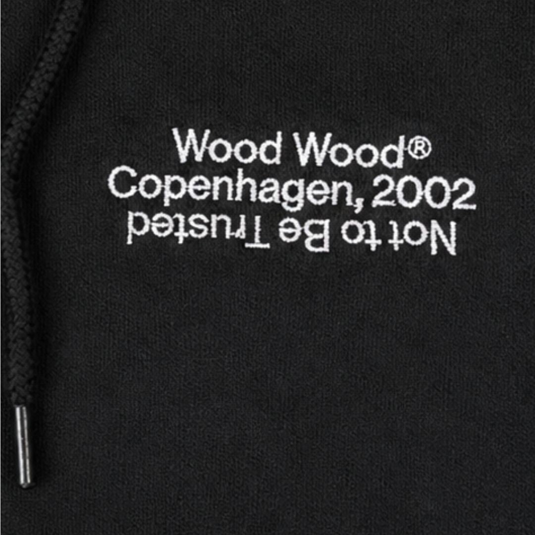 Wood Wood WW Ian Black Zipper Hoodie