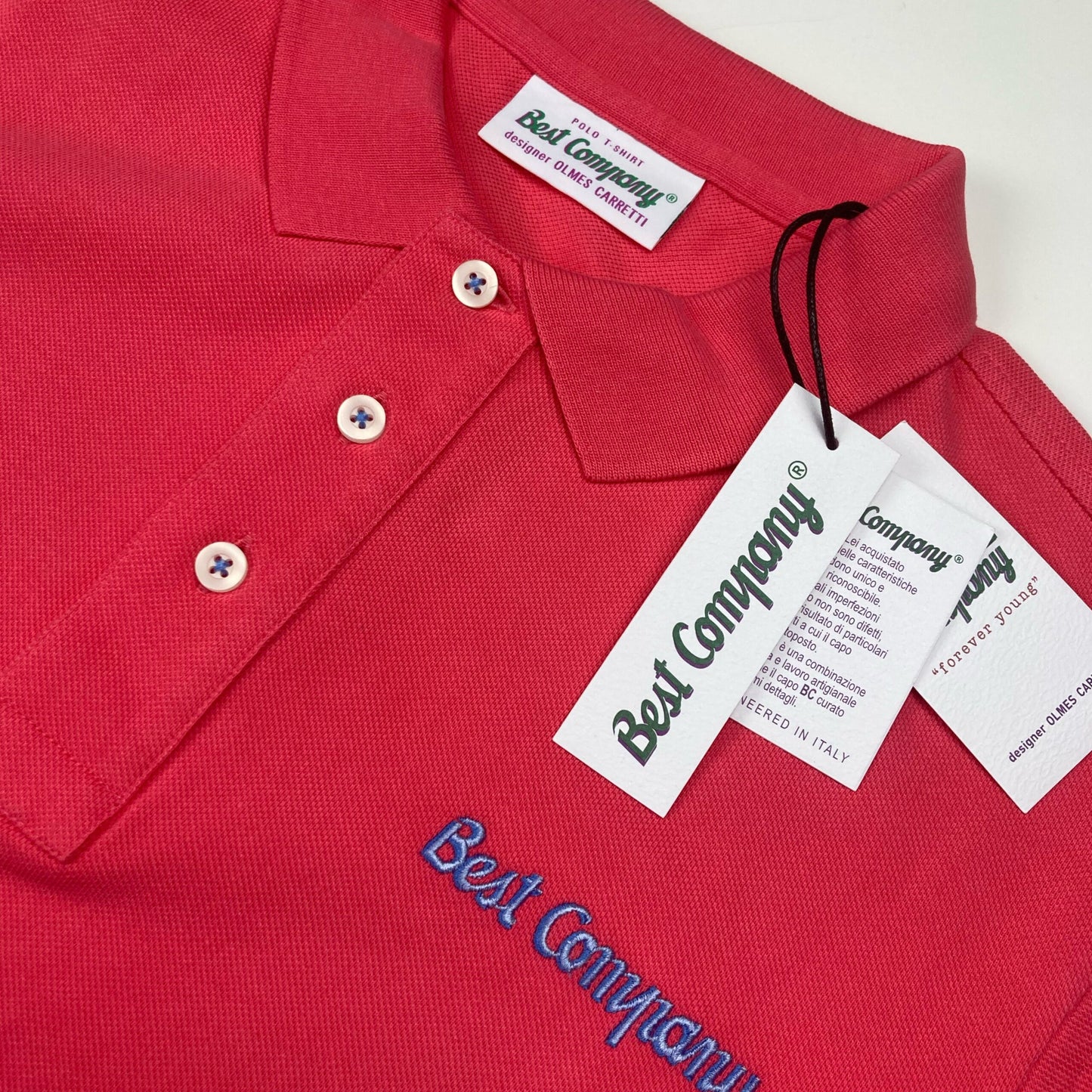 Best Company Vintage Red Cotton Polo Shirt image 3