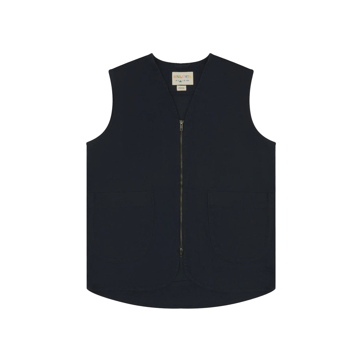 #3036 Drill Zip up Blueberry Vest