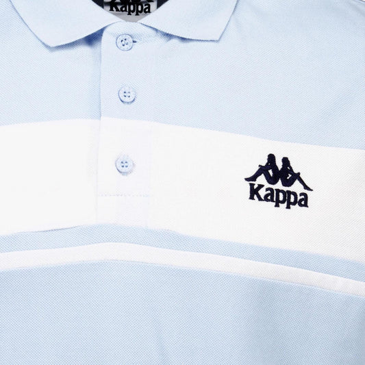 Kappa Authentic Urwen Chest Panel Polo Shirt Sky Blue image 1