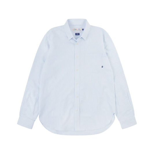 Uskees 6013 Long-Sleeve Oxford shirt Baby Blue Pinstripe image 0