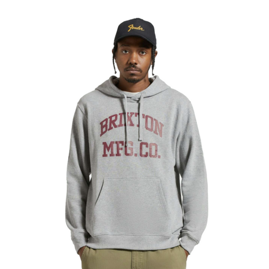 Brixton Heather Grey Varsity Broken In Hoodie image 1