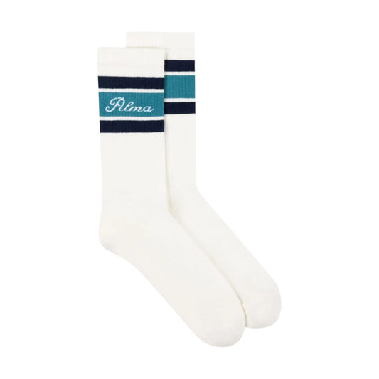 Alma De Ace Tri-Stripe Cream/Green Socks
