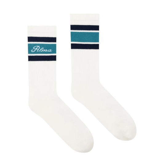 Alma De Ace Tri-Stripe Cream/Green Socks