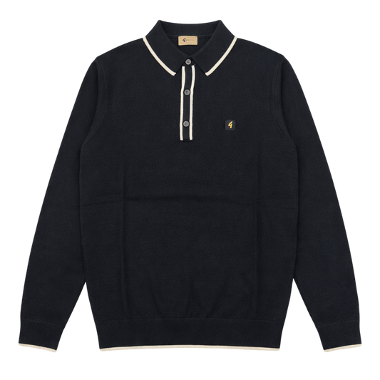 Gabicci Vintage Lineker Navy Polo Shirt