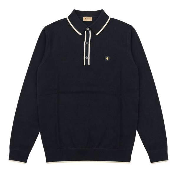 Gabicci Vintage Lineker Navy Polo Shirt