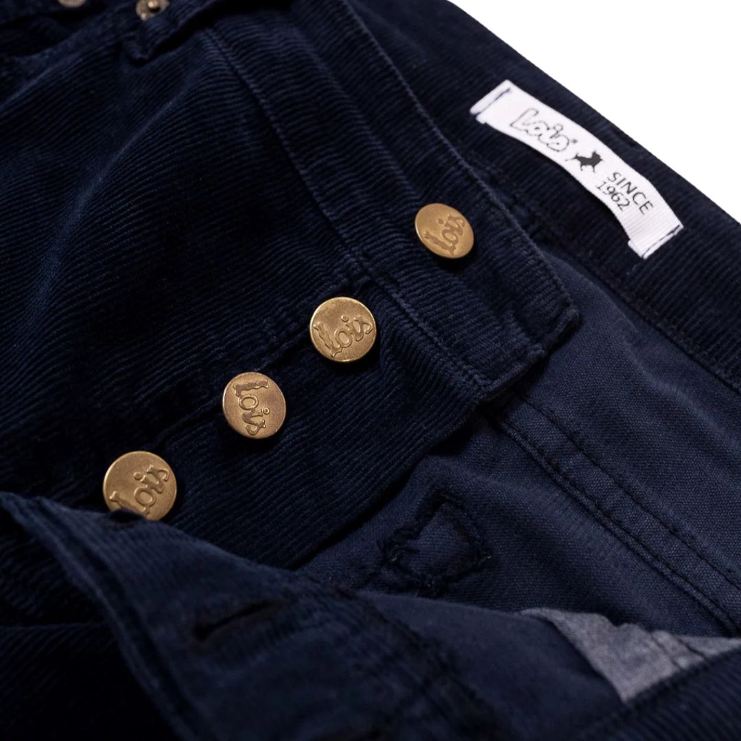 Lois Sierra Thin Corduroy Navy Trouser