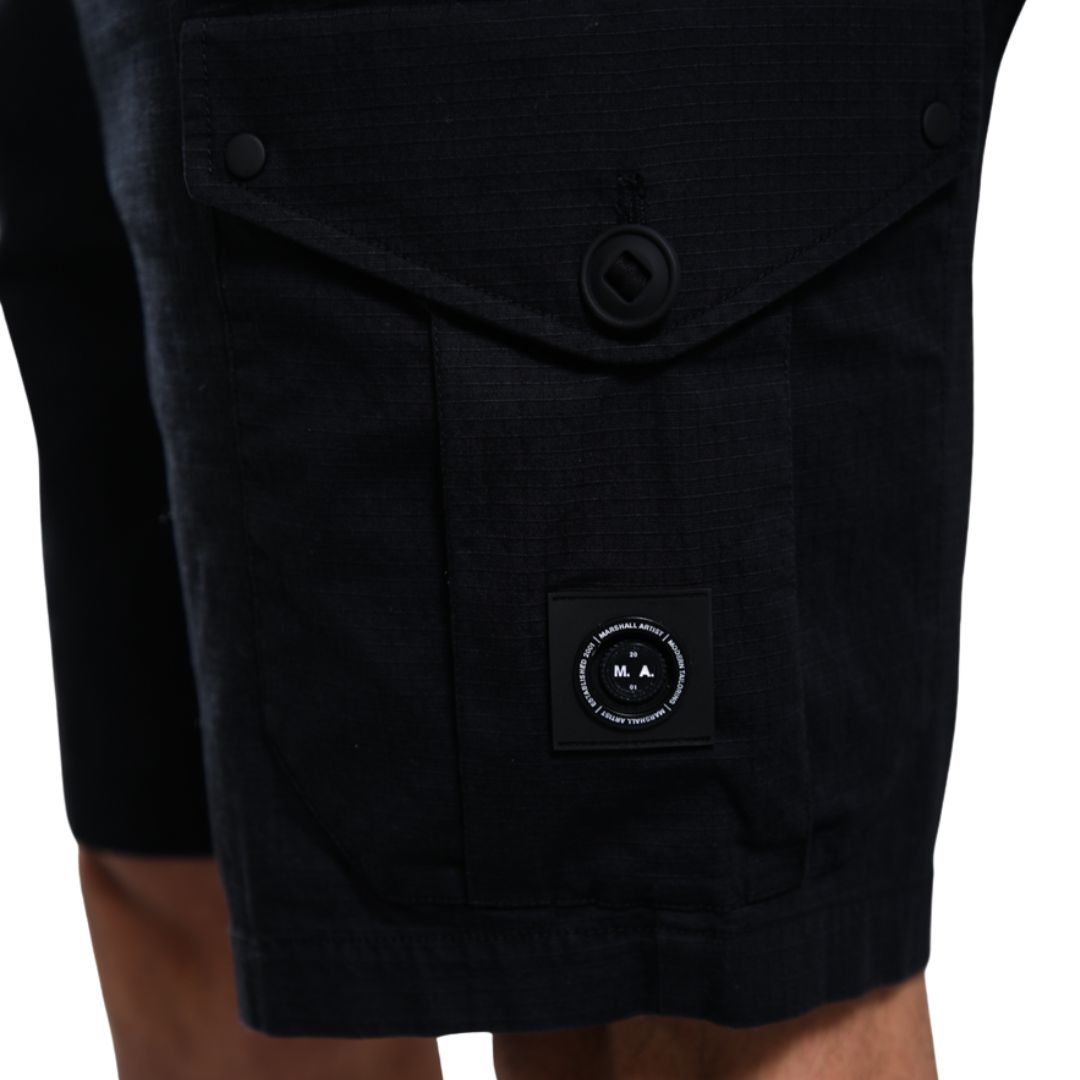 Marshall Artist Ainsdale Black Cargo Shorts