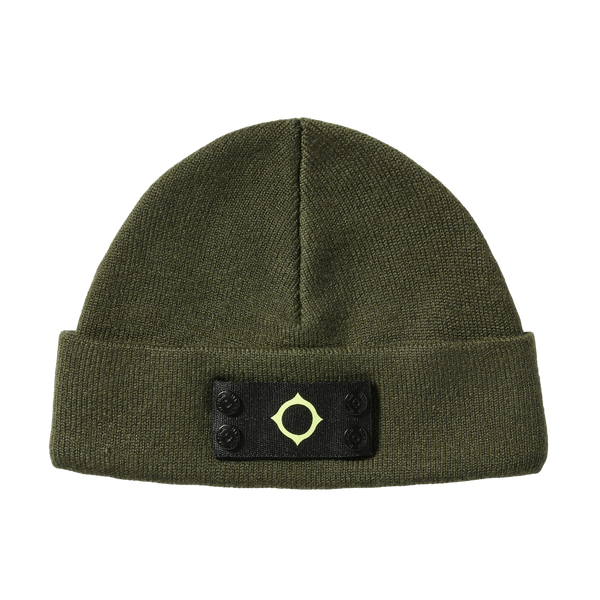 Ma.Strum Badge Bronze Green Beanie