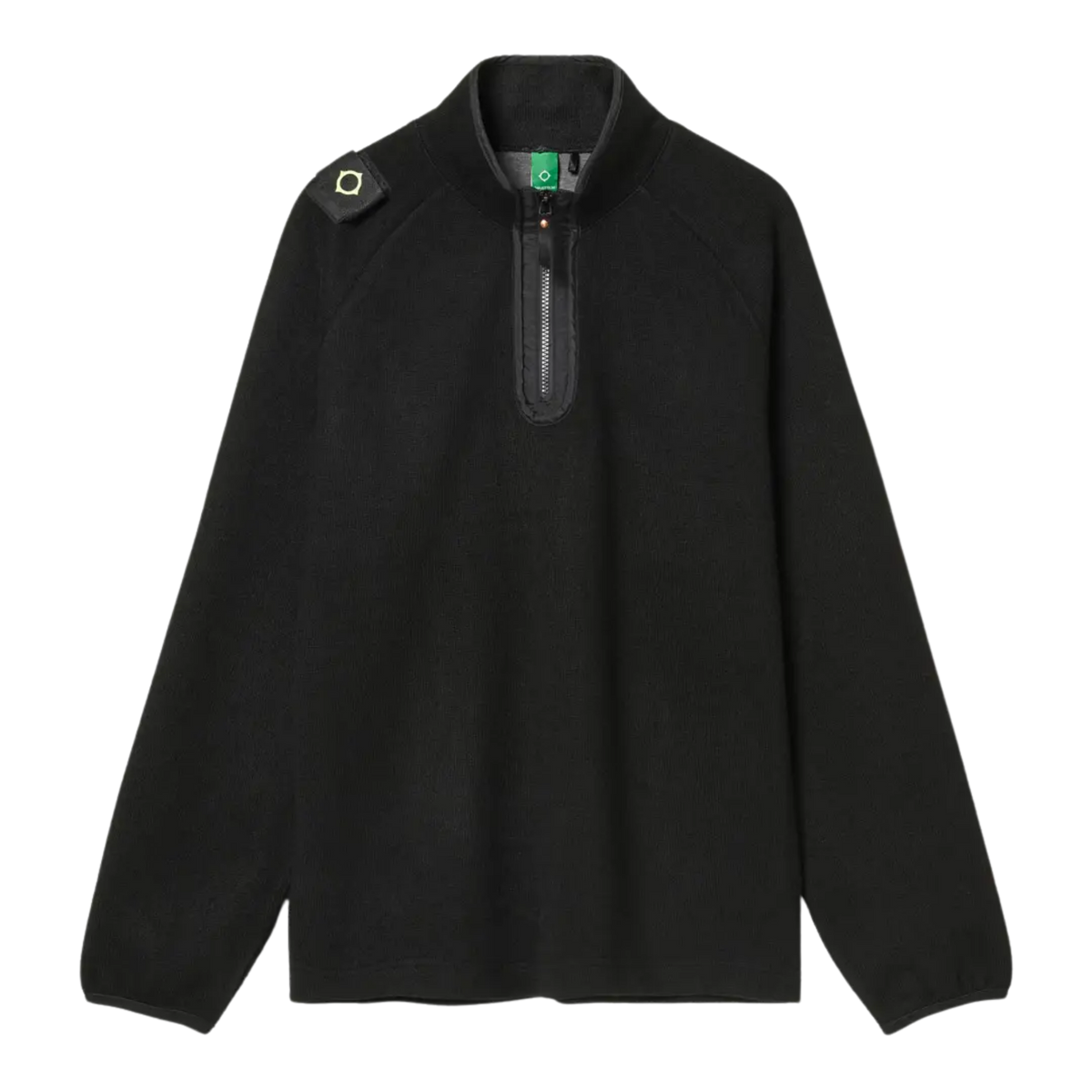 Ma.Strum Prism Funnel Knit Jet Black Jumper