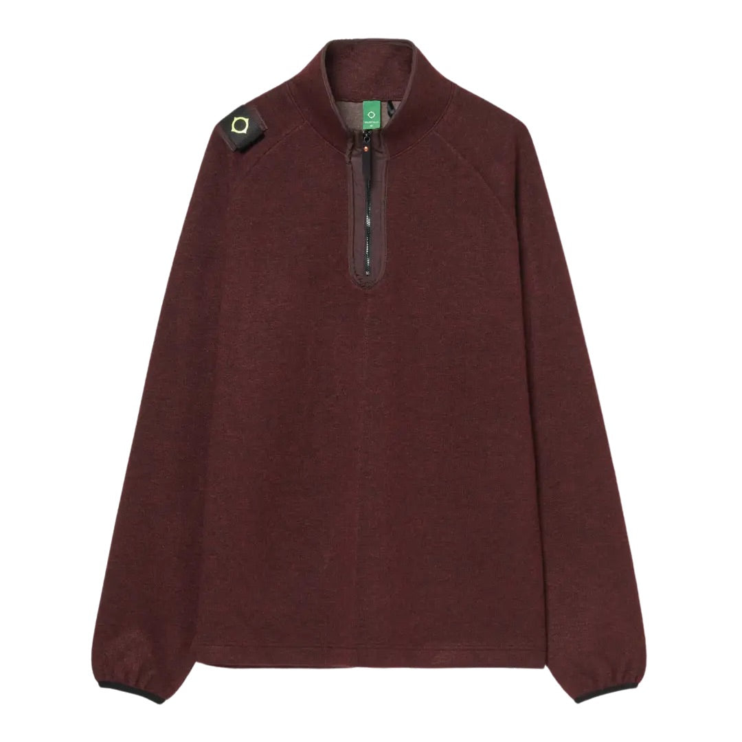 Ma.Strum Prism Funnel Knit Wine Jumper