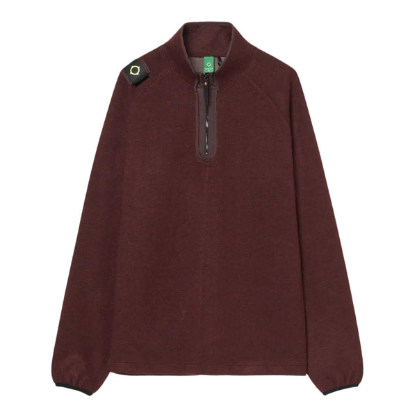 Ma.Strum Prism Funnel Knit Wine Jumper